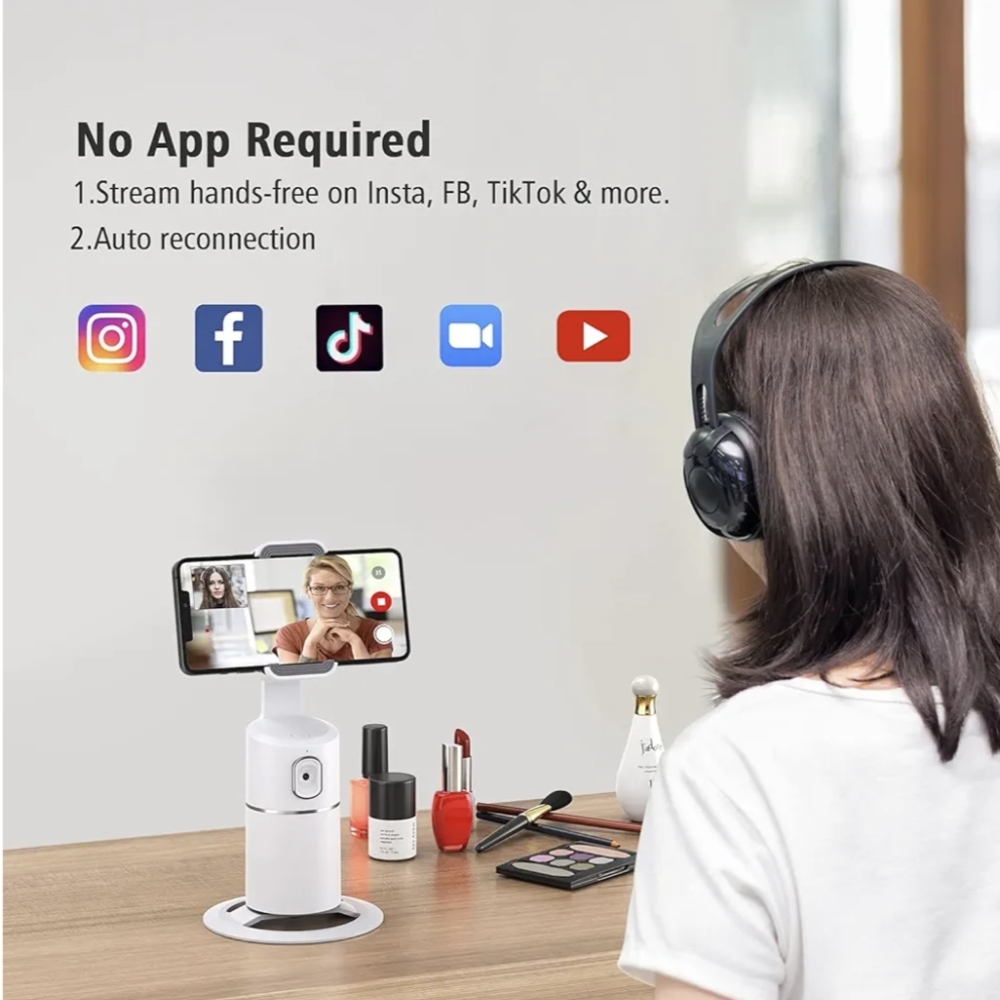 Auto Face Tracking 360° Rotating Phone Stand - Picture 5 of 12